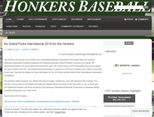 Tablet Screenshot of honkersbaseball.com